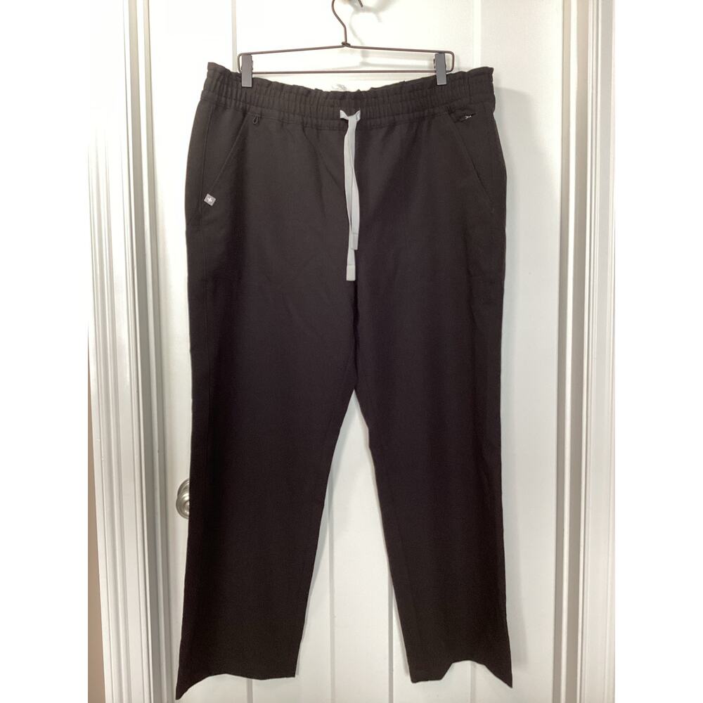 NWT Figs Women's Regina High-Waisted Straight Leg‎ Scrub Pants Black Size 2XLP